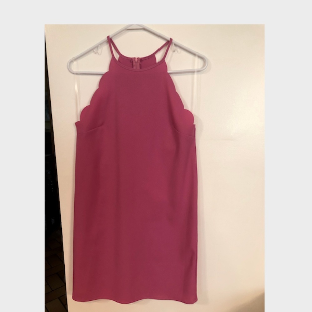 FRANCESCAS Orchid Shift Dress w/ Scallop Detail